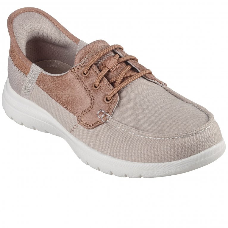 charles clinkard Skechers On-The-Go Flex Palmilla Boat Womens Trainers