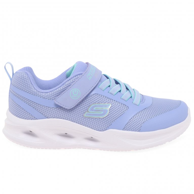 Charles Clinkard Skechers Sola Glow Lights Girls Infant Trainers