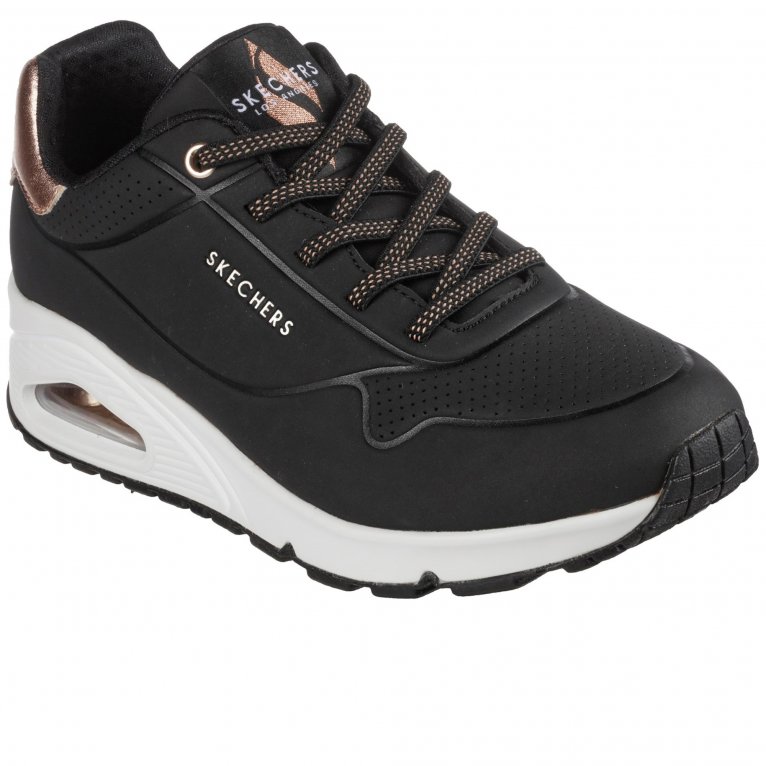 charles clinkard Skechers Uno Shimmer Away Womens Trainers