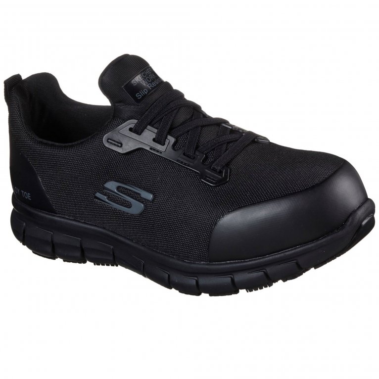 charles clinkard Skechers Work Sure Track Jixie Alloy Trainers