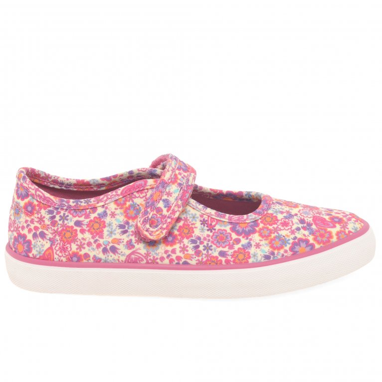 Charles Clinkard Start-Rite Busy Lizzie Girls Infant Canvas Shoes