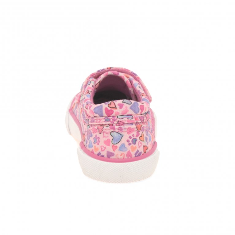 Charles Clinkard Start-Rite Loveheart Girls Infant Canvas Shoes