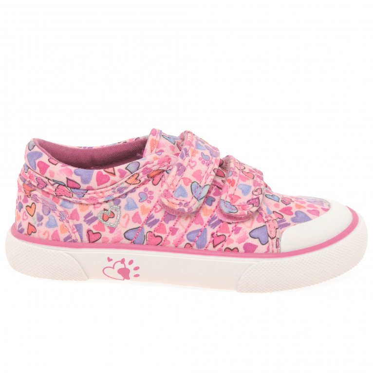 charles clinkard Start-Rite Loveheart Girls Infant Canvas Shoes