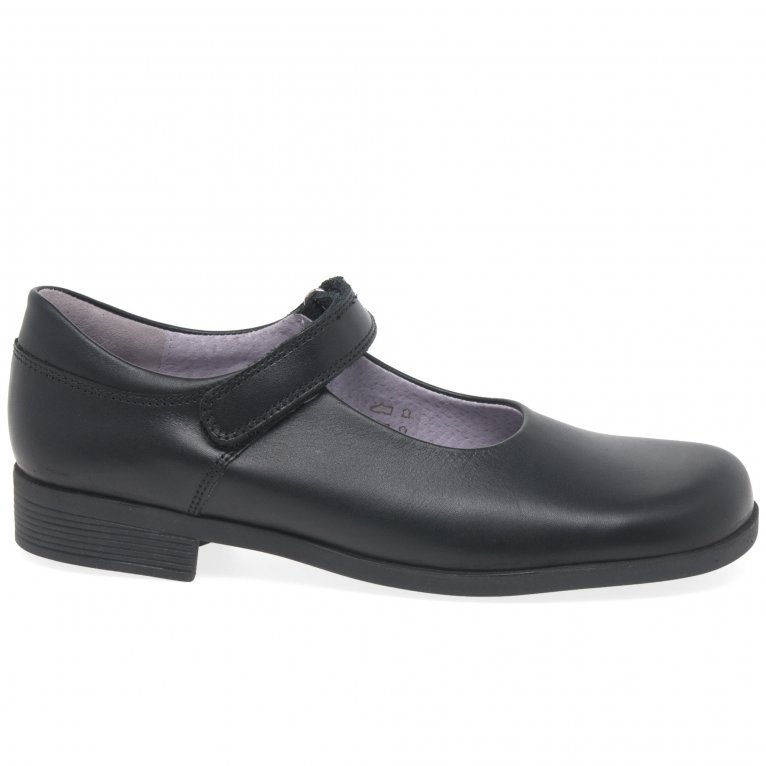 Charles Clinkard Start-Rite Samba Girls Black Mary-Jane School Shoes