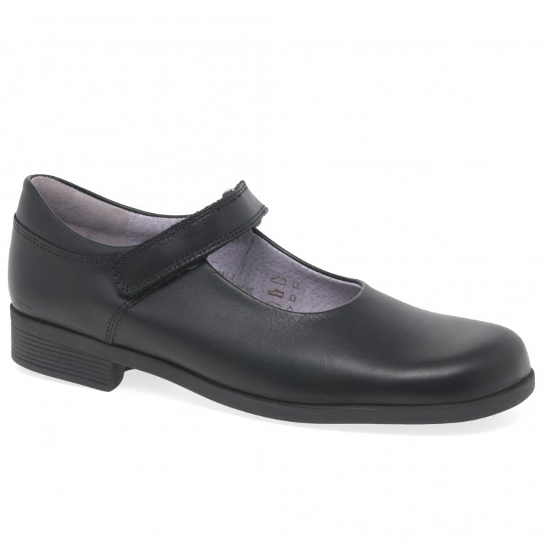 charles clinkard Start-Rite Samba Girls Black Mary-Jane School Shoes