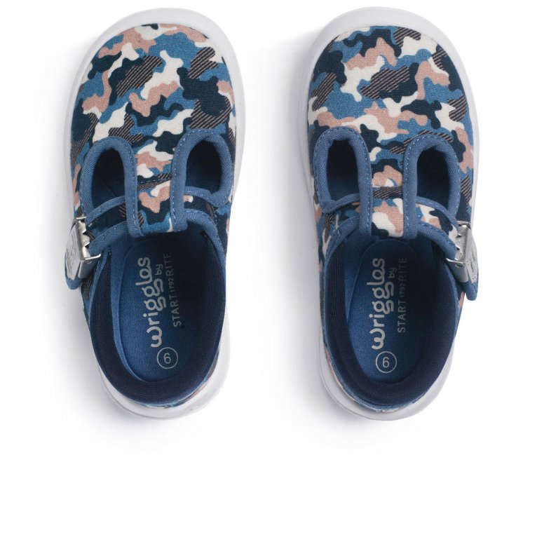 Charles Clinkard Start-Rite Wiggles T-Bar Kids Infant Canvas Shoes