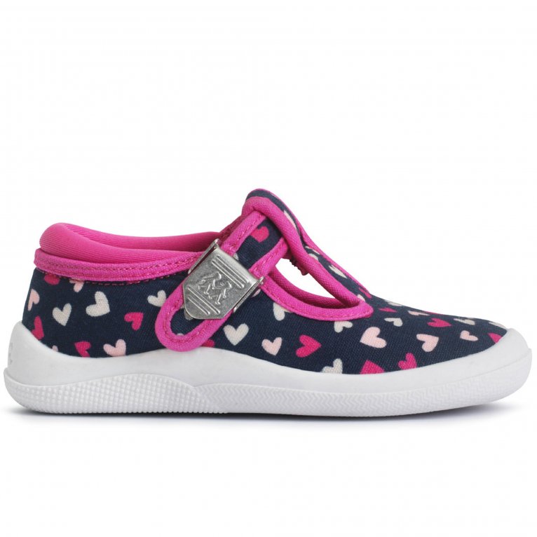 Charles Clinkard Start-Rite Wriggles T-Bar Girls Infant Canvas Shoes