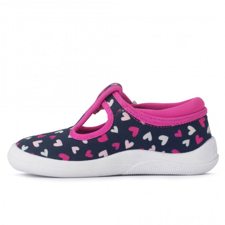 Charles Clinkard Start-Rite Wriggles T-Bar Girls Infant Canvas Shoes