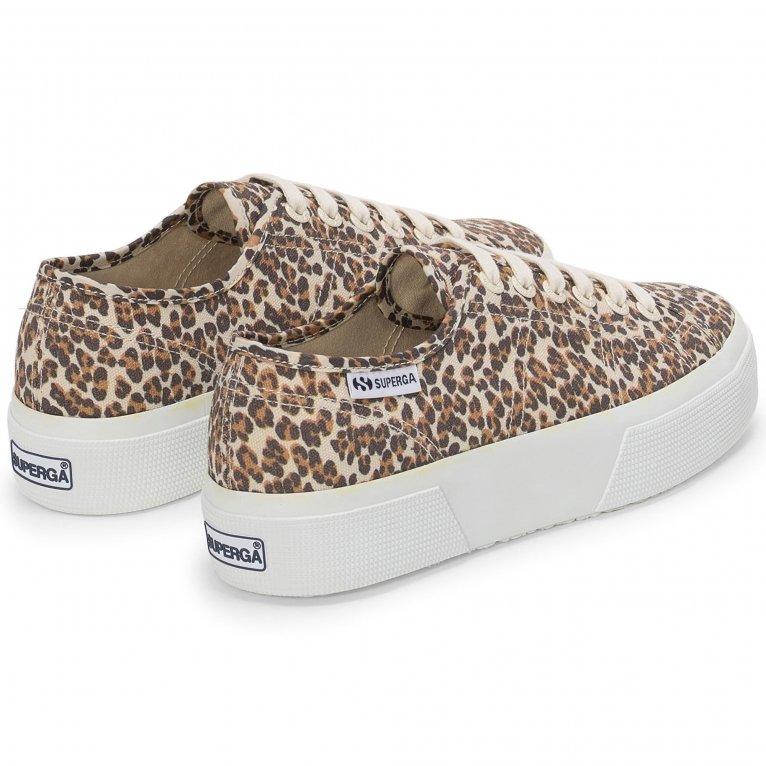 Charles Clinkard Superga 2740 Leopard Print Womens Trainers