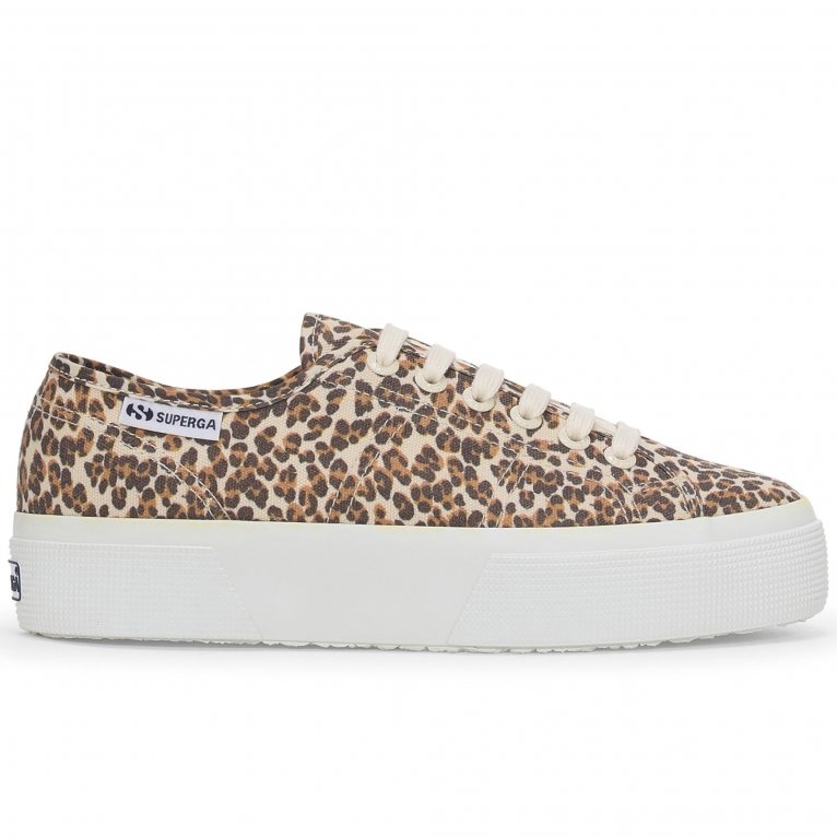 charles clinkard Superga 2740 Leopard Print Womens Trainers
