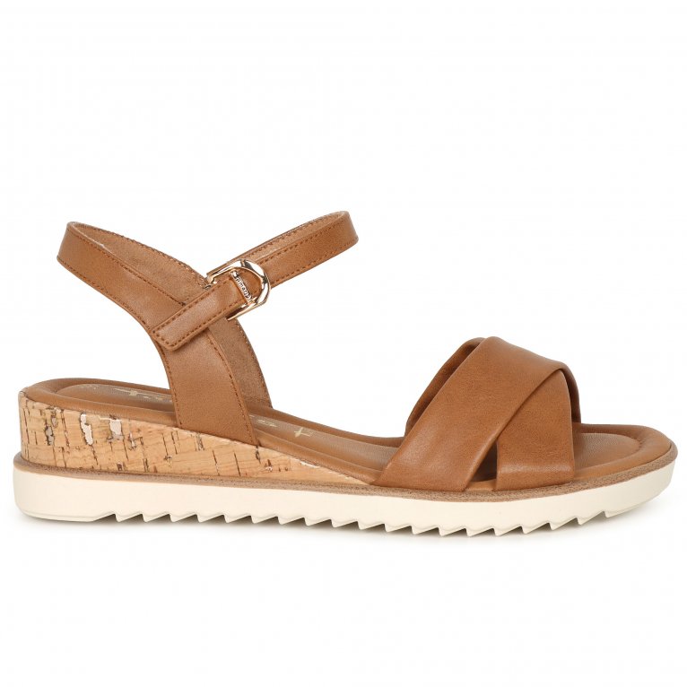 Charles Clinkard Tamaris Carnation Womens Low Wedge Sandals