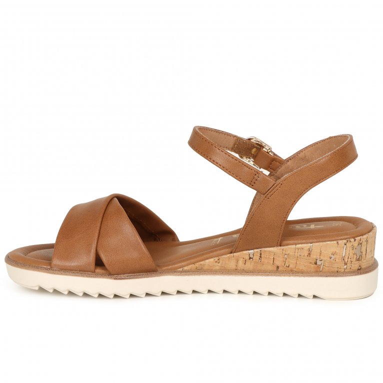 Charles Clinkard Tamaris Carnation Womens Low Wedge Sandals