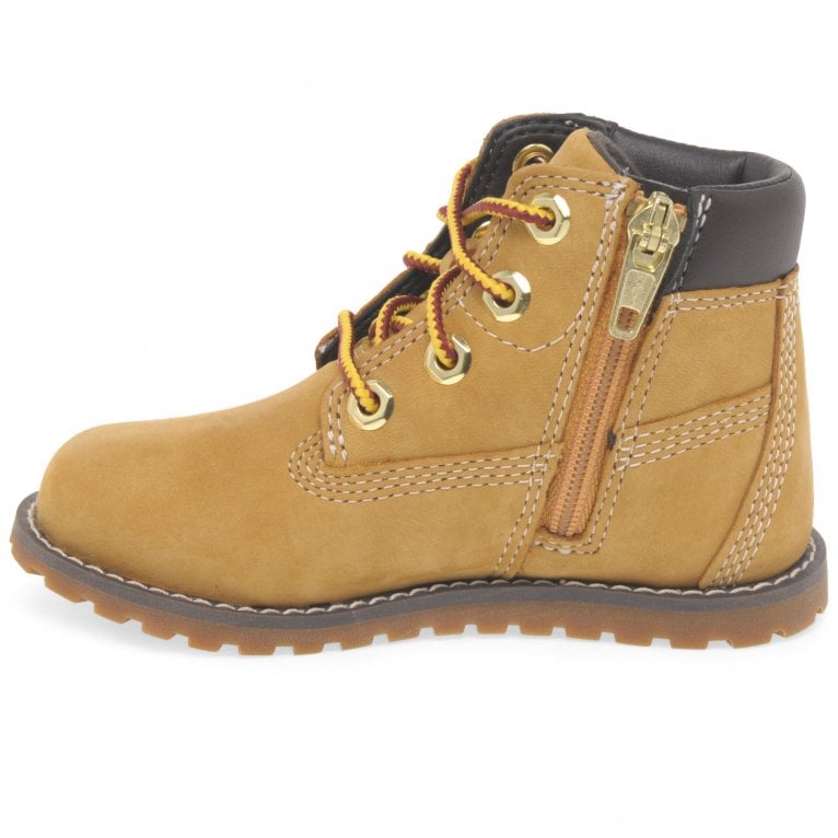 Charles Clinkard Timberland Pokey Pine Zip Boys Nubuck Toddler Boots