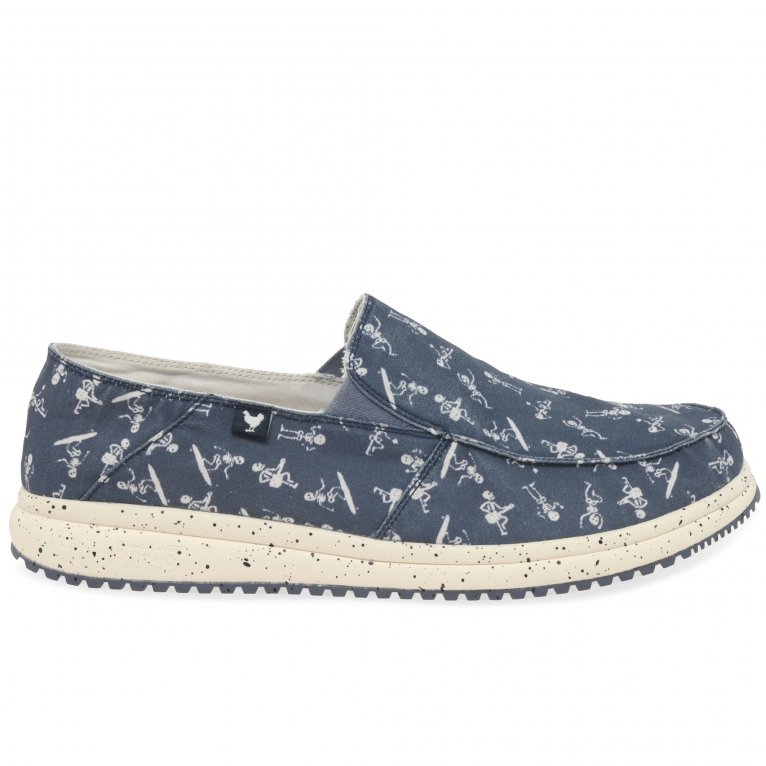 Charles Clinkard Walk In Pitas Bones Mens Canvas Shoes