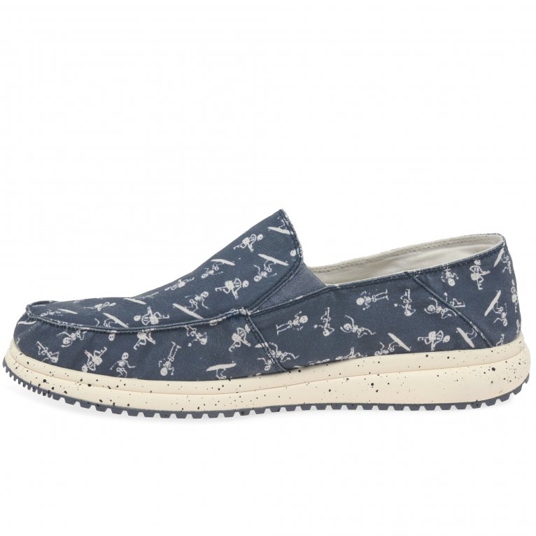 Charles Clinkard Walk In Pitas Bones Mens Canvas Shoes