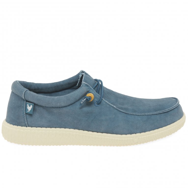 Charles Clinkard Walk In Pitas Wallabi Washed Mens Canvas Shoes