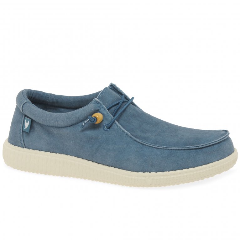 charles clinkard Walk in Pitas Wallabi Washed Mens Canvas Shoes