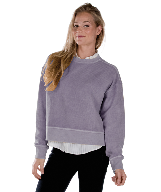 charles river apparel Camden Crew Crop Sweatshirt