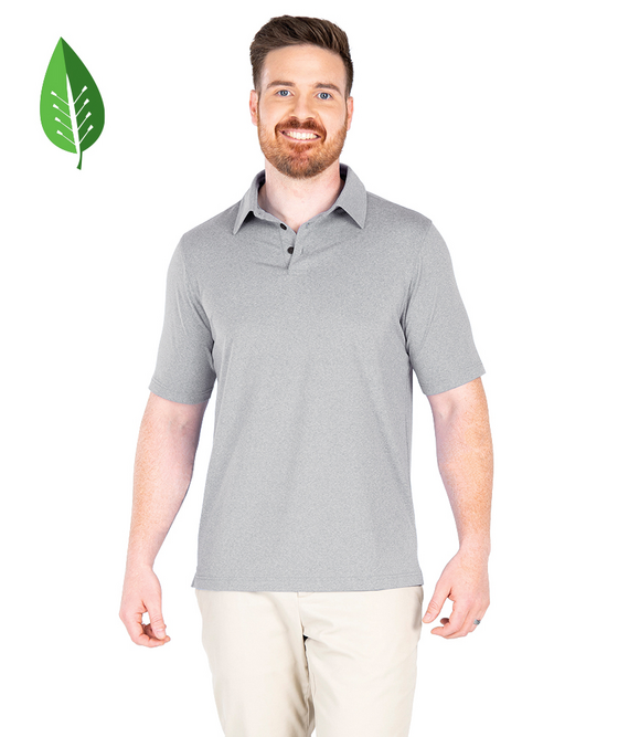 charles river apparel Men's Heathered Eco-Logic Stretch Polo