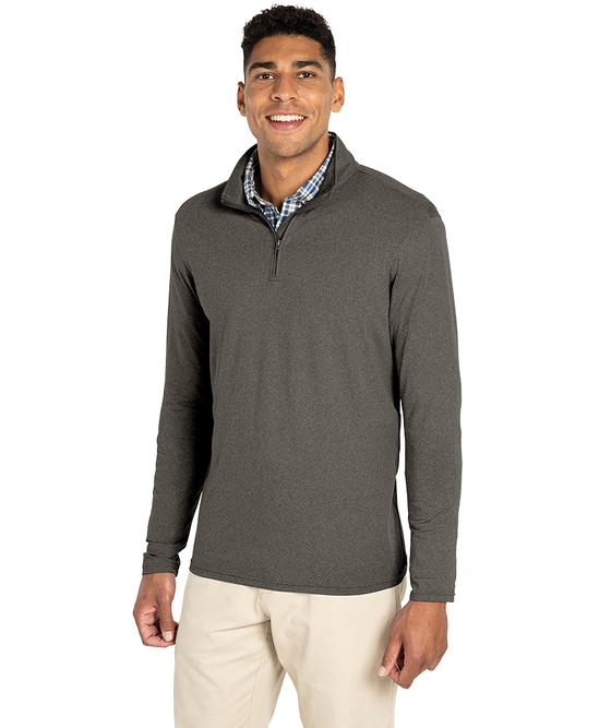 Charles River Apparel Men's Heathered Eco-Logic Stretch Quarter Zip