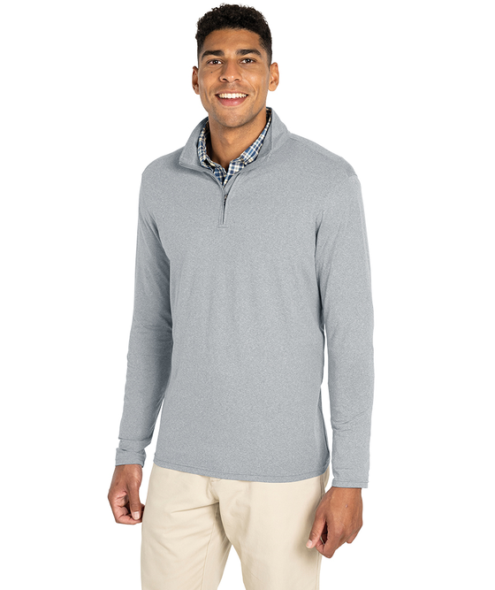 Charles River Apparel Men's Heathered Eco-Logic Stretch Quarter Zip