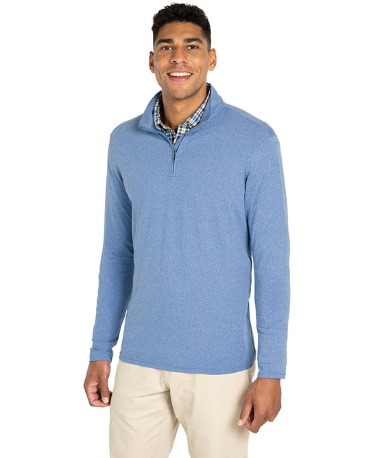 Charles River Apparel Men's Heathered Eco-Logic Stretch Quarter Zip