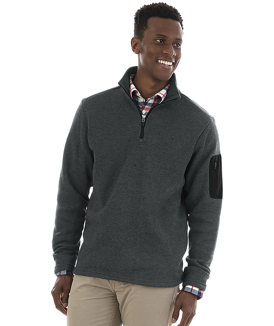 charles river apparel Men's Heathered Fleece Pullover