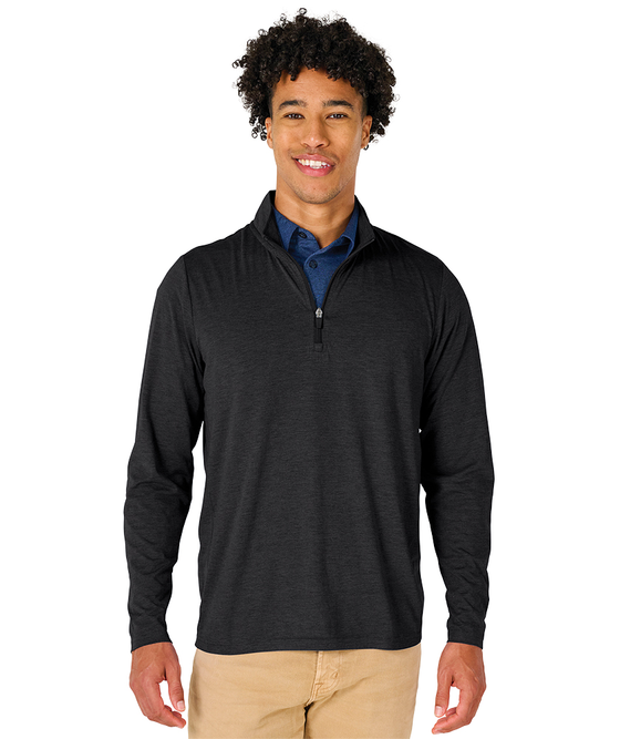 Charles River Apparel Men's Vista Tri-Blend Quarter Zip