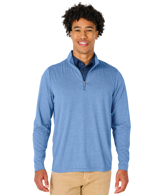 Charles River Apparel Men's Vista Tri-Blend Quarter Zip
