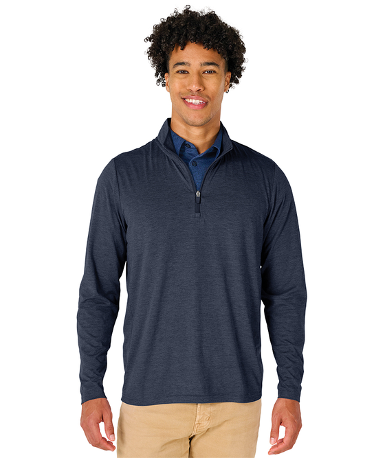 charles river apparel Men's Vista Tri-Blend Quarter Zip