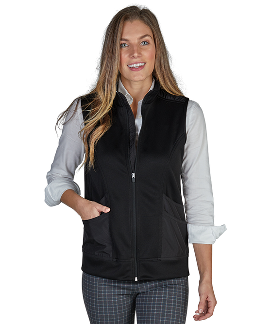 Charles River Apparel Women's Ashby Mixed Media Vest