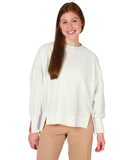 Charles River Apparel Women's Camden Spliced Crew Neck Sweatshirt