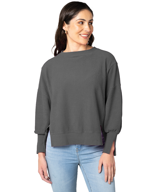 Charles River Apparel Women's Camden Spliced Crew Neck Sweatshirt