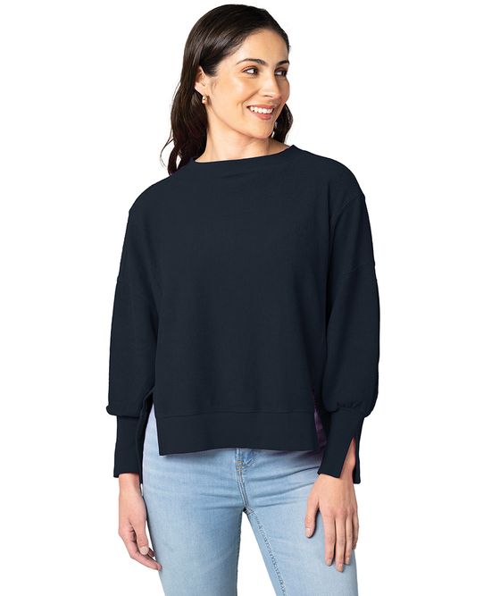 Charles River Apparel Women's Camden Spliced Crew Neck Sweatshirt