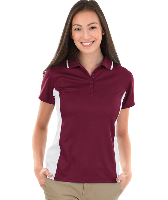 charles river apparel Women's Color Blocked Wicking Polo
