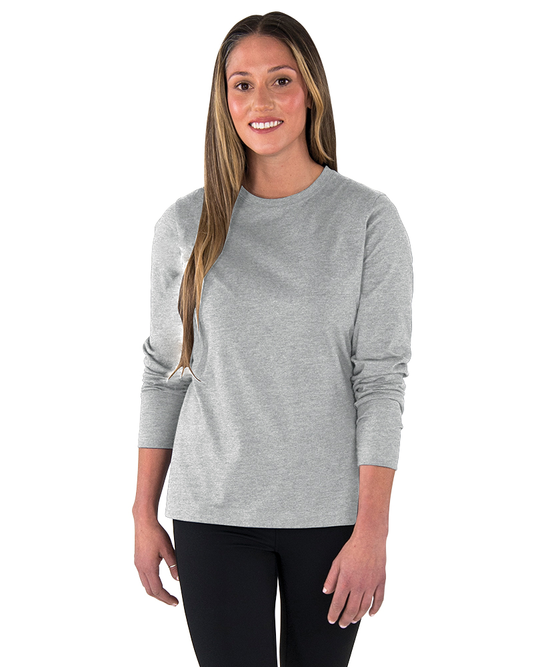 charles river apparel Women's Comfort-Core Long-Sleeve Crew