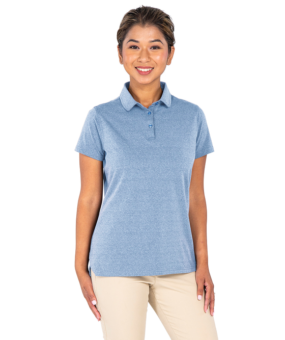 Charles River Apparel Women's Heathered Eco-Logic Stretch Polo