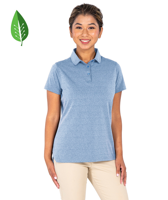 charles river apparel Women's Heathered Eco-Logic Stretch Polo
