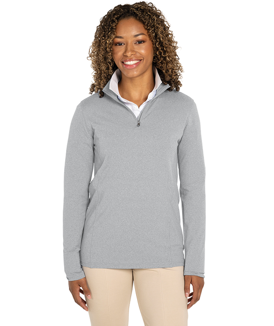 Charles River Apparel Women's Heathered Eco-Logic Stretch Quarter Zip