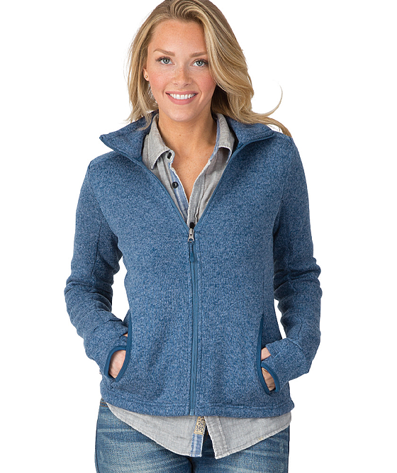 Charles River Apparel Women's Heathered Fleece Jacket