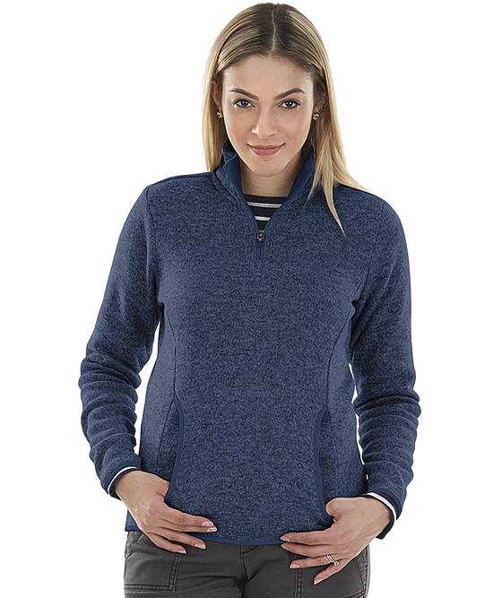 Charles River Apparel Women's Heathered Fleece Pullover
