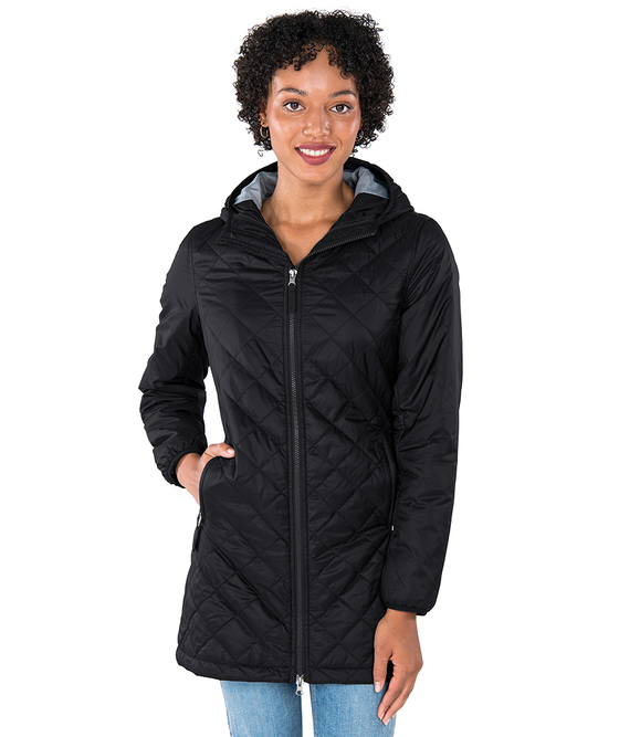 Charles River Apparel Women's Lithium Quilted Hooded Parka
