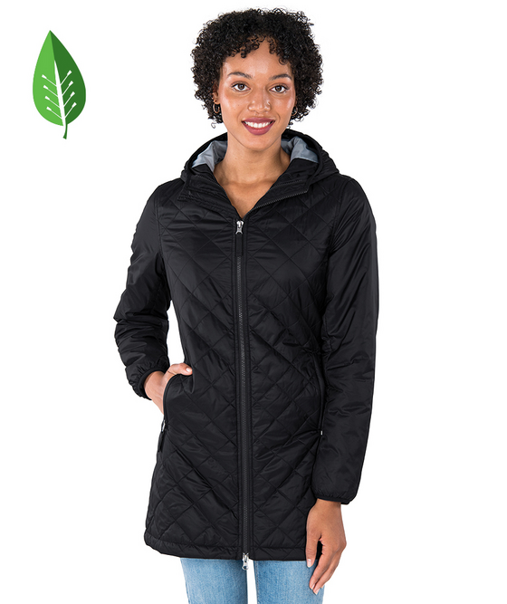 charles river apparel Women's Lithium Quilted Hooded Parka