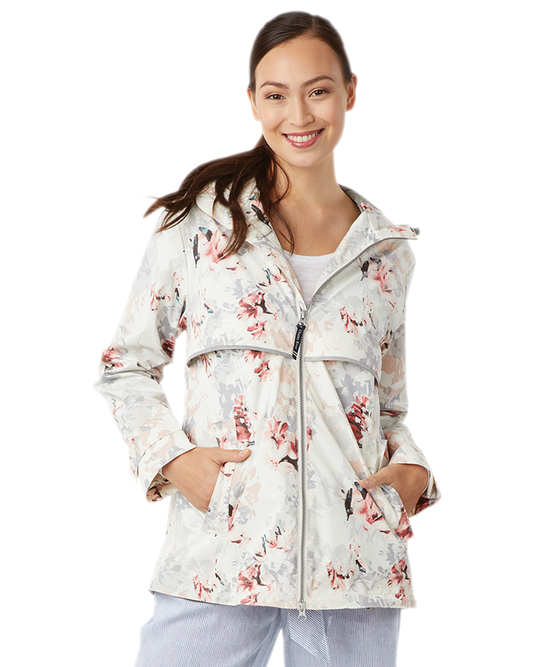charles river apparel Women's New Englander® Floral Printed Rain Jacket