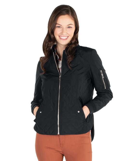 Charles River Apparel Women's Quilted Boston Flight Jacket
