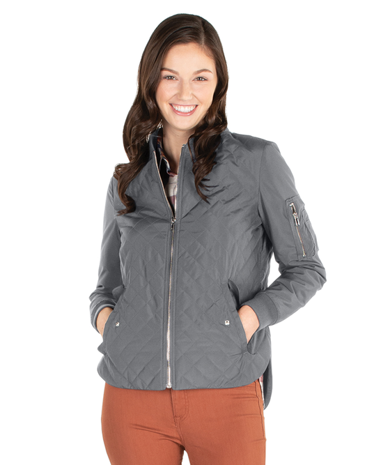 Charles River Apparel Women's Quilted Boston Flight Jacket