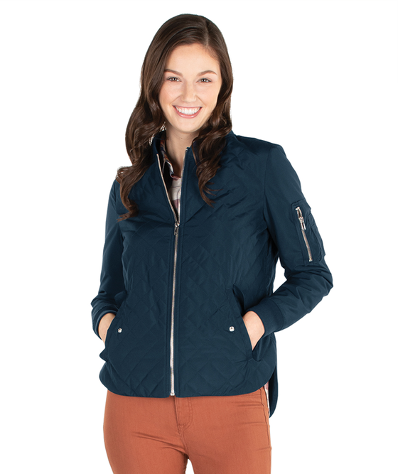 Charles River Apparel Women's Quilted Boston Flight Jacket