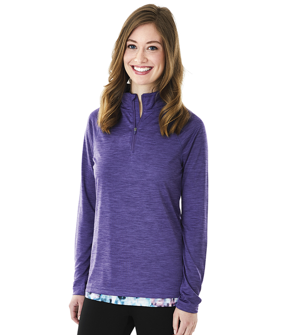 charles river apparel Women's Space Dye Performance Pullover