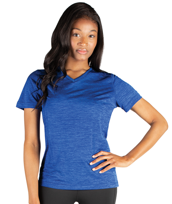 charles river apparel Women's Space Dye Performance Tee
