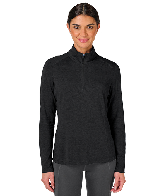 Charles River Apparel Women's Vista Tri-Blend Quarter Zip